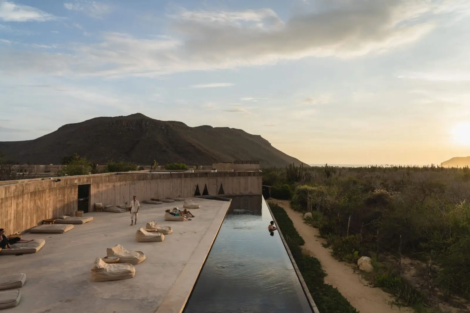 Paradero Hotel is a brutalist gem in Todos Santos, just 1 hour north of Los Cabos.