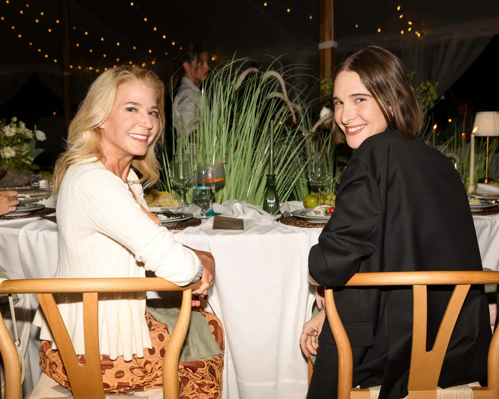 Candace Bushnell, Hari Nef  at The Studio Mayfair event in the Hamptons (Photo by BFA / Kevin Czopek)