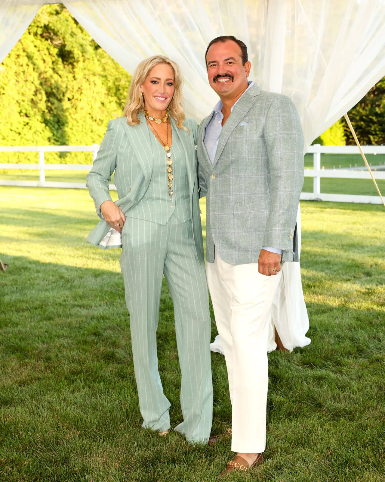 Houstonians Whitney & Marc Lawson at The Mayfair Studio launch in the Hamptons (Photo by BFA / Kevin Czopek)
