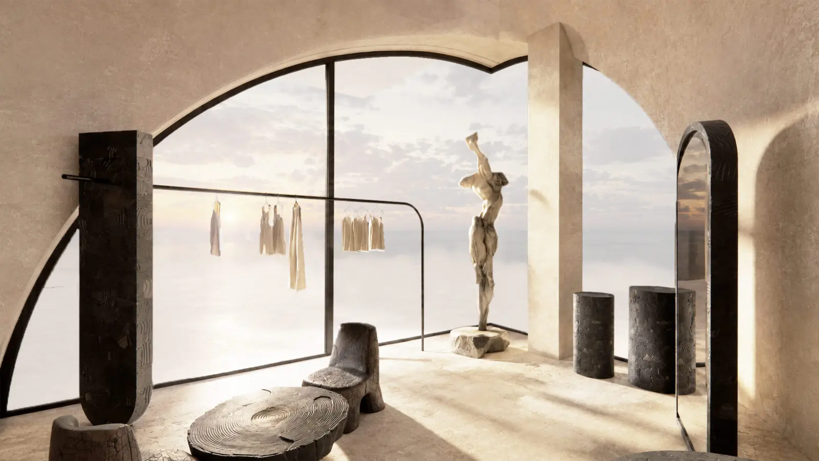 Cult Gaia "unfolds as a continuous landscape of soft curves." (Photo by Cult Gaia)