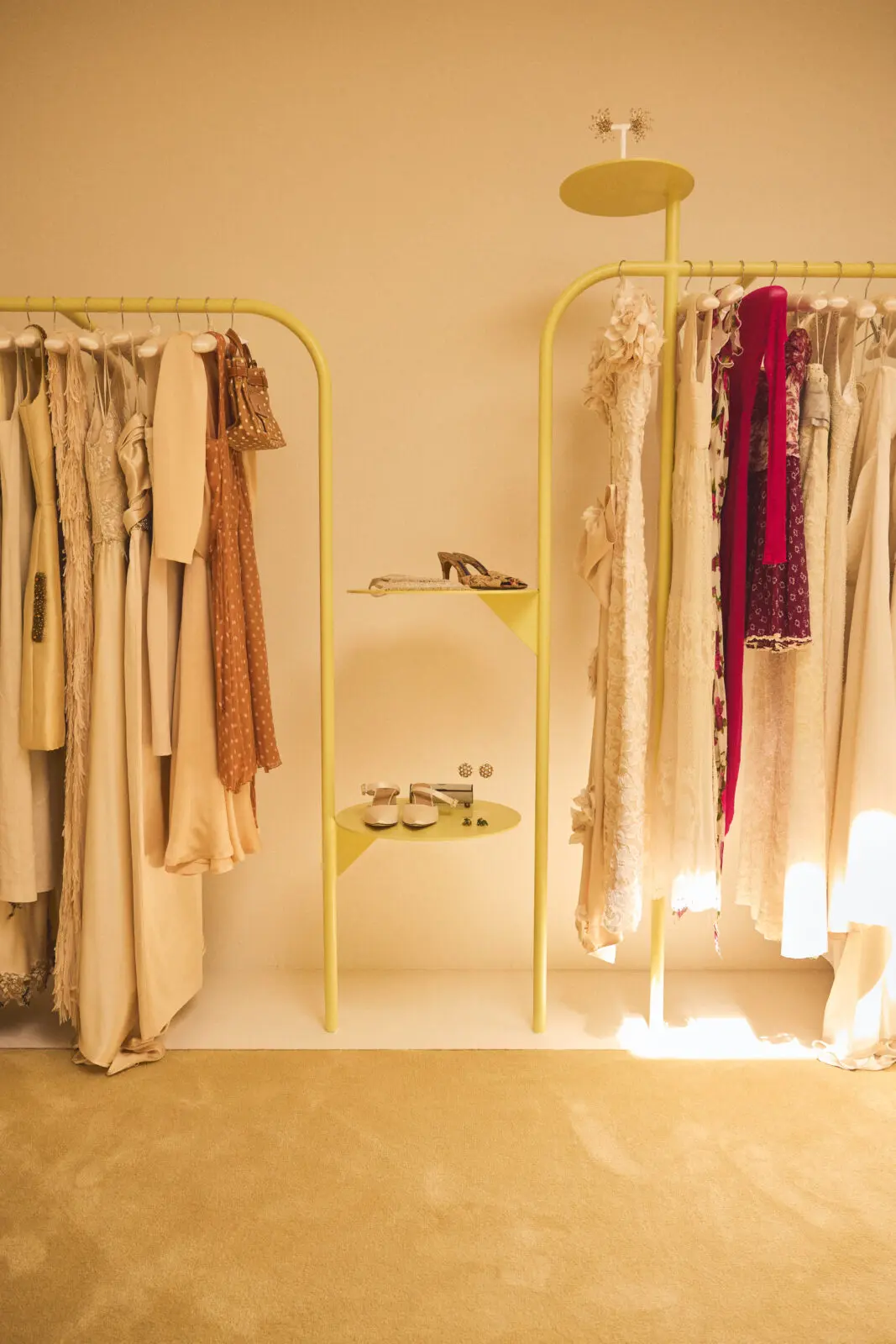 Known for their vintage bridal, Happy Isles sourced wedding looks for everyone from Emma Roberts, who wore 2006 Pierre Cardin for her wedding welcome party, to Millie Bobby Brown, who chose 1993 Valentino from Happy Isles for her Italian wedding to Jake Bongiovi.(Photo of Happy Isles in Los Angeles by Shelby Goldstein)