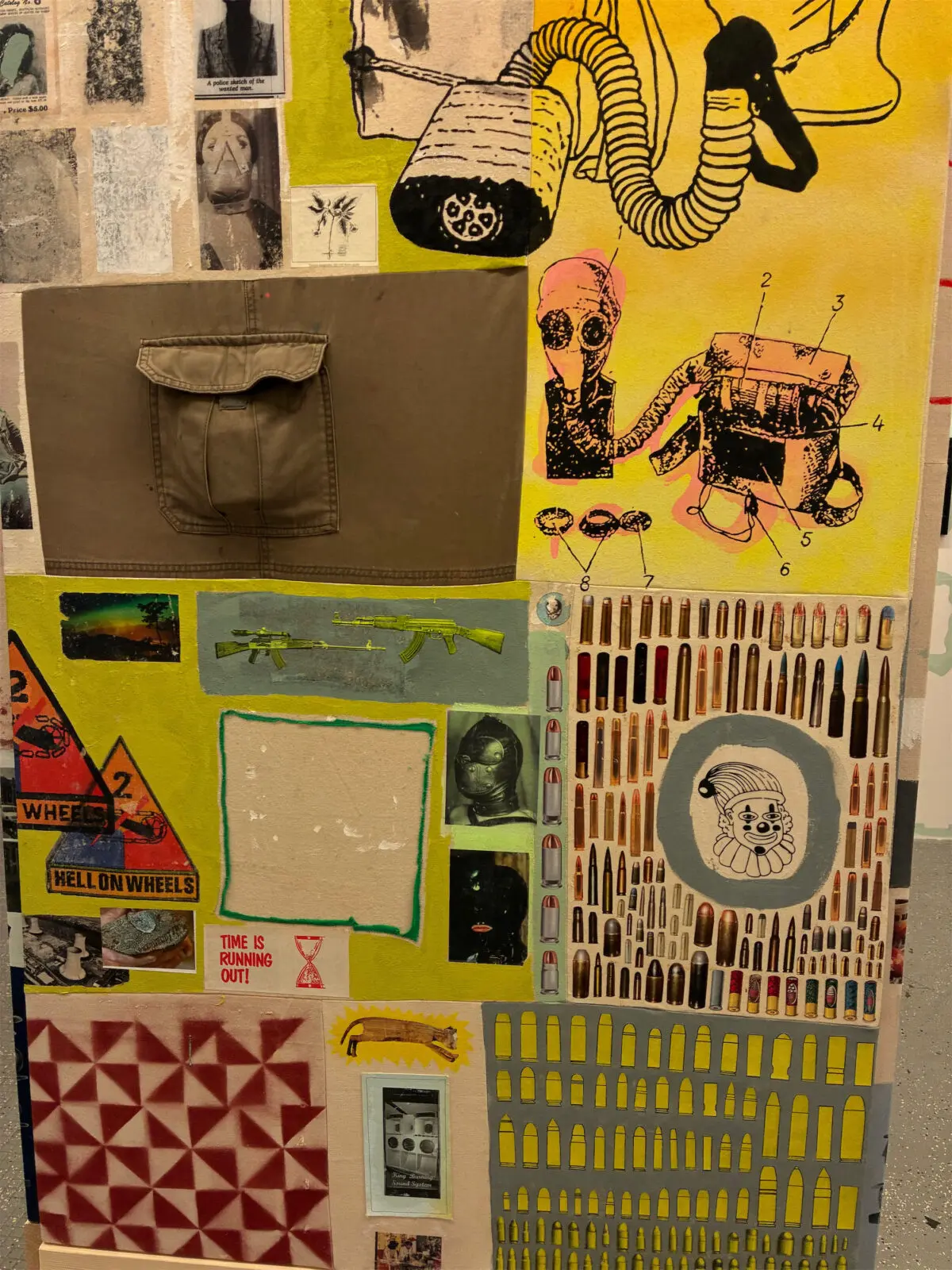 Christopher Cascio, "Shadows of Progress," 2026, at Basket Books & Art, on view through August 30, 2026 (Photo by CDA)