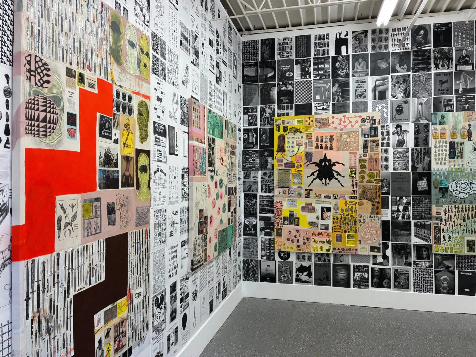 Installation view of Christopher Cascio's "Culture Club" at Basket Books & Art, on view through August 30, 2026 (Photo by CDA)