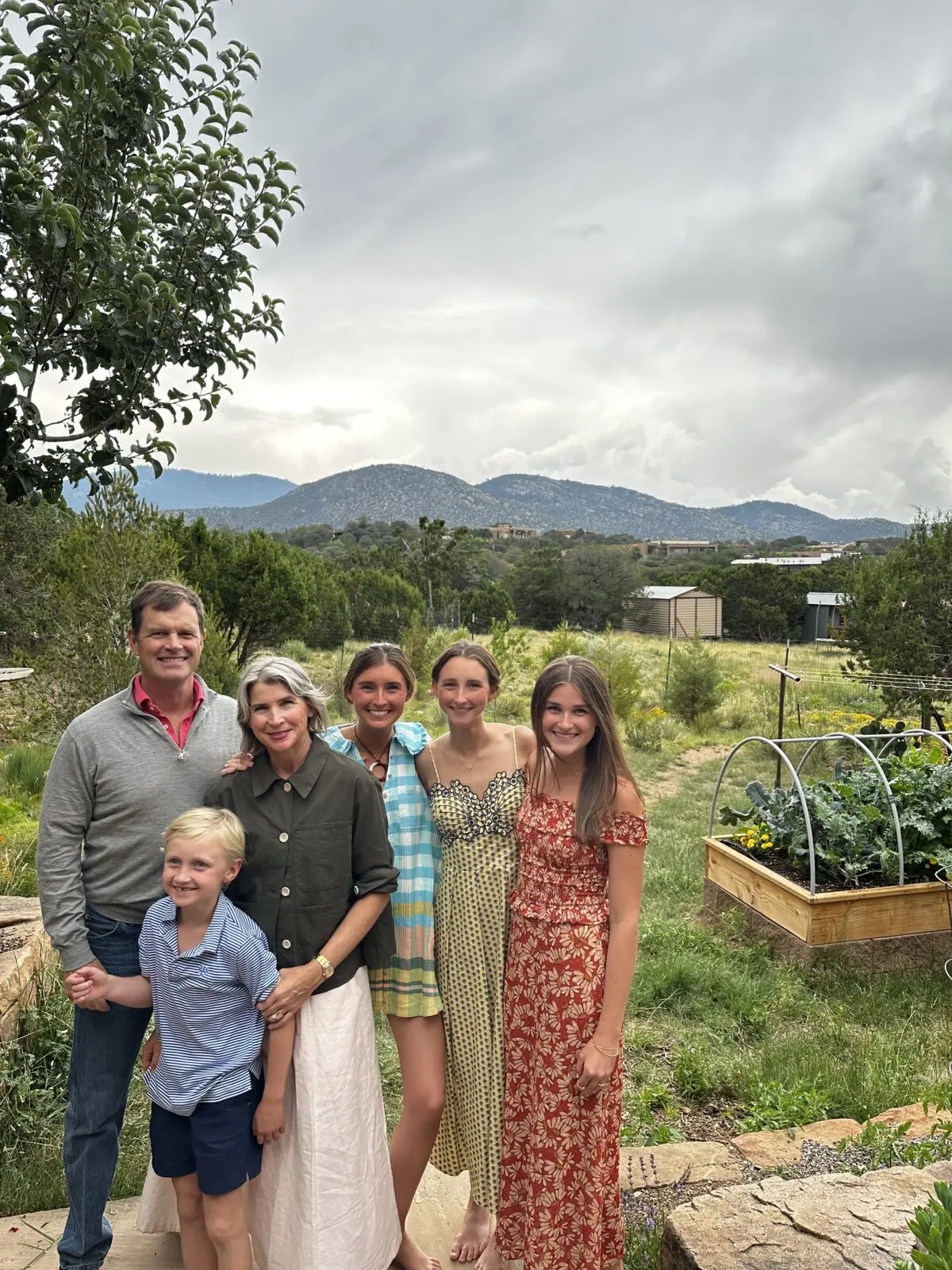 Edmund & Ellecia Knolle with their four children on a mountain holiday