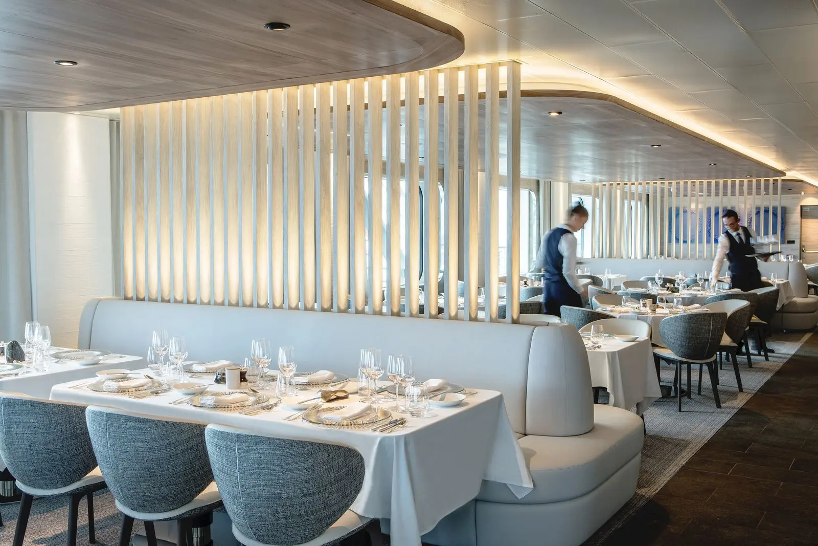 French hospitality compliments the rugged nature with fine dining, curated wines and spirits and doting service. (Photo courtesy of Le Commandant Charcot). 