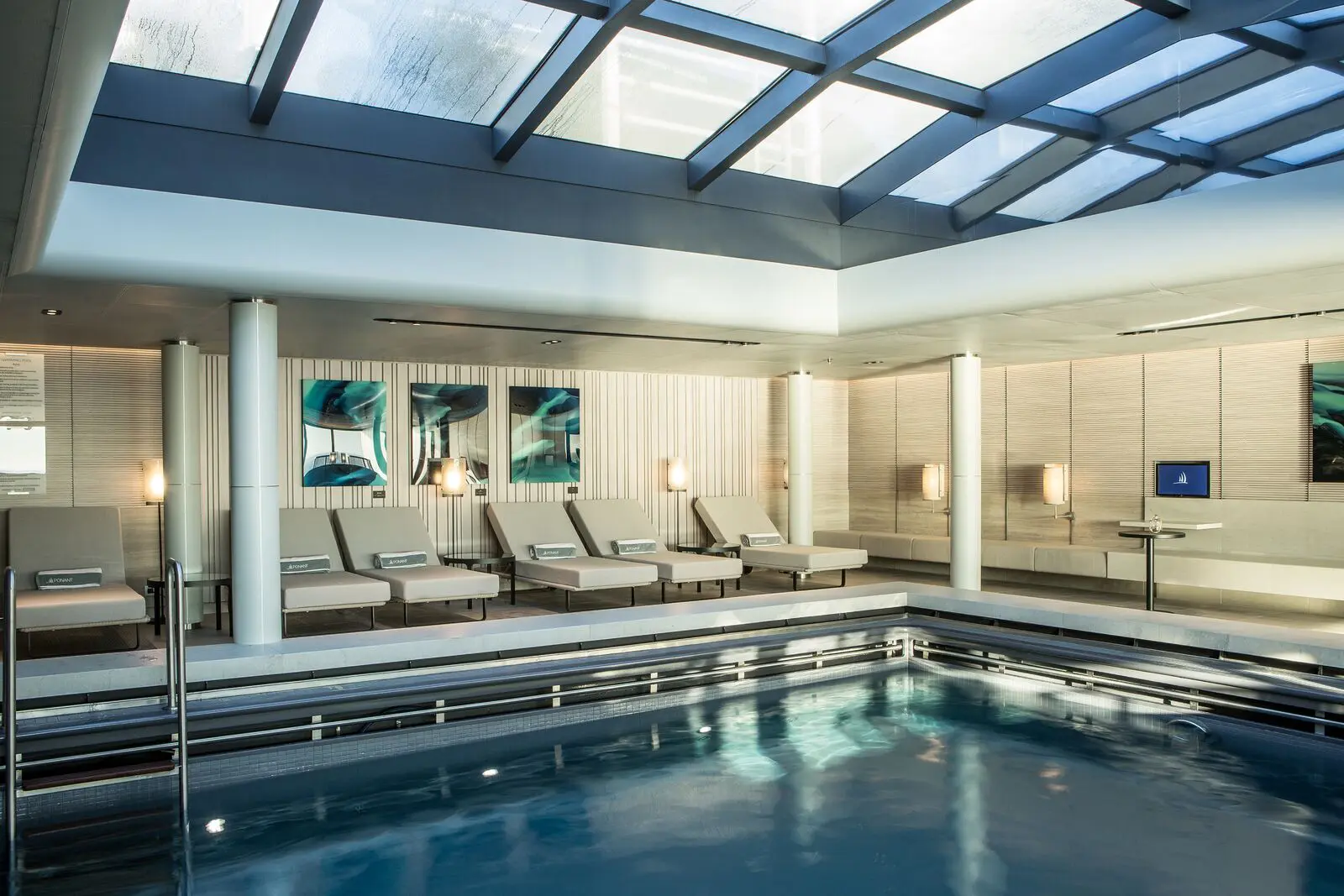 The ships Spa and indoor pool area is a destination of its own. (Photo courtesy of Le Commandant Charcot). 