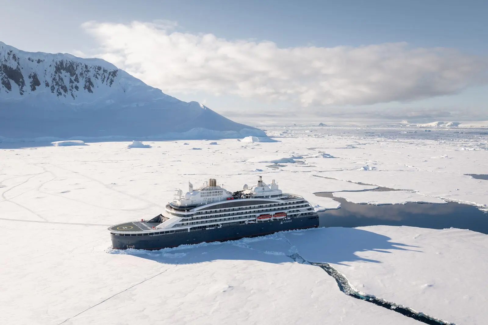 Le Commandant Charcot offers sailings ranging from eight to as many as 30 nights, exploring the Arctic each summer and Antarctica during winter.