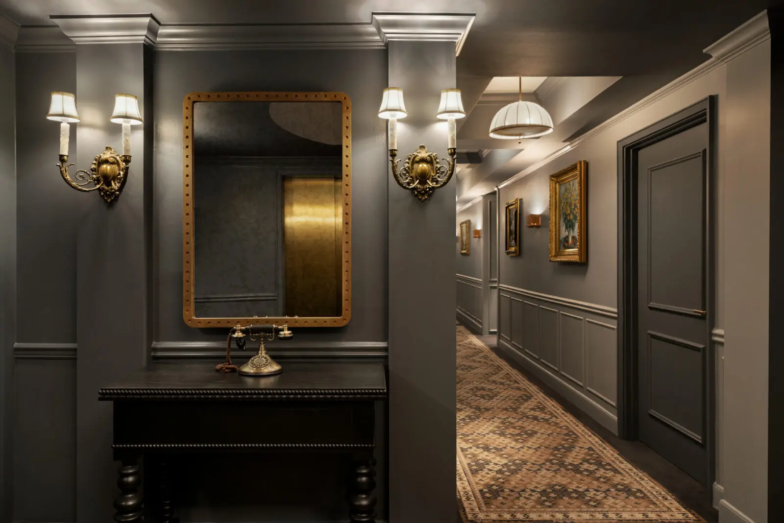 Framed portraits throughout the hotel feature original artwork, including portraits made of the hotel over the decades. 
 (Photo by The Driskill Hotel )