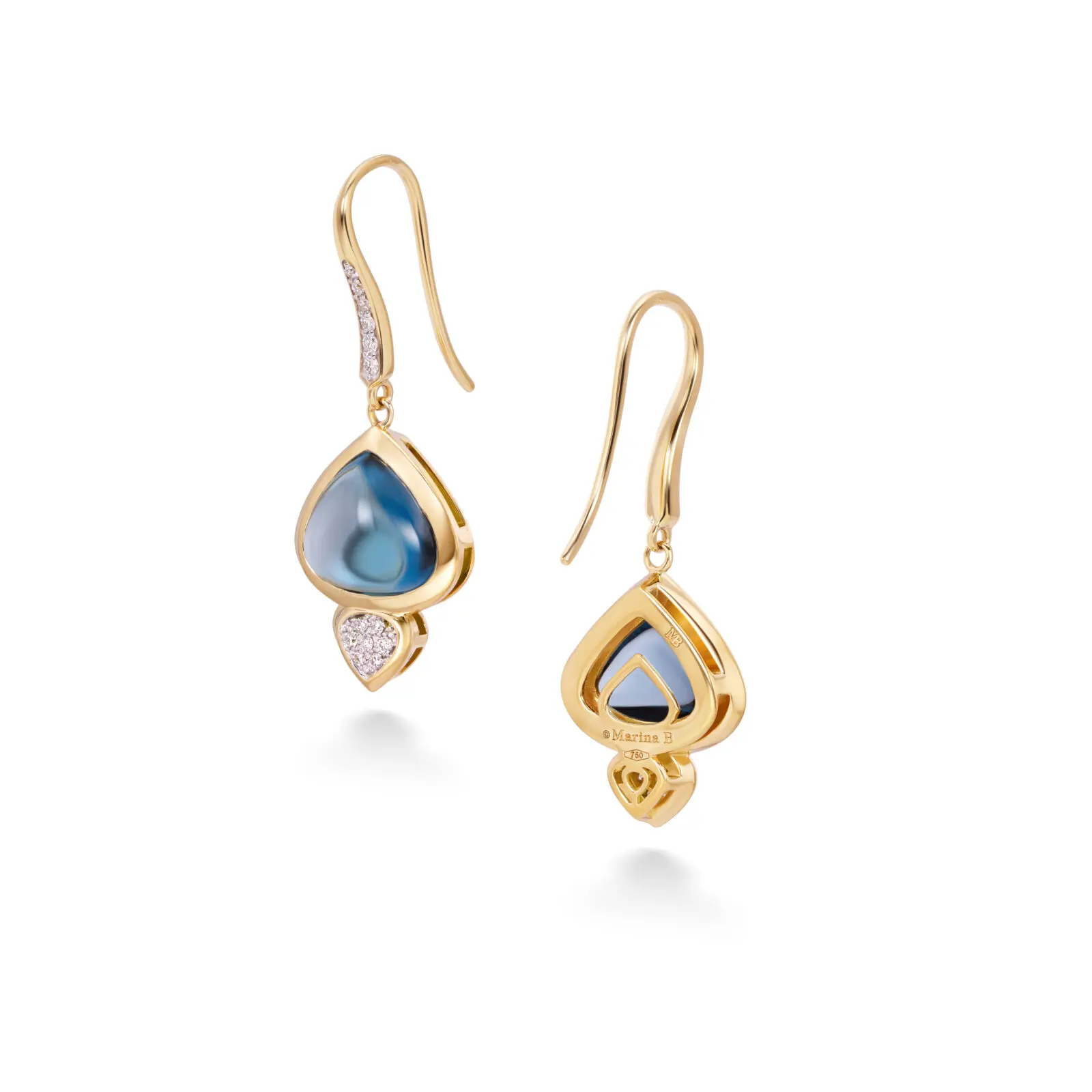 Trisolina French Wire Earrings With Blue Topaz (Courtesy)