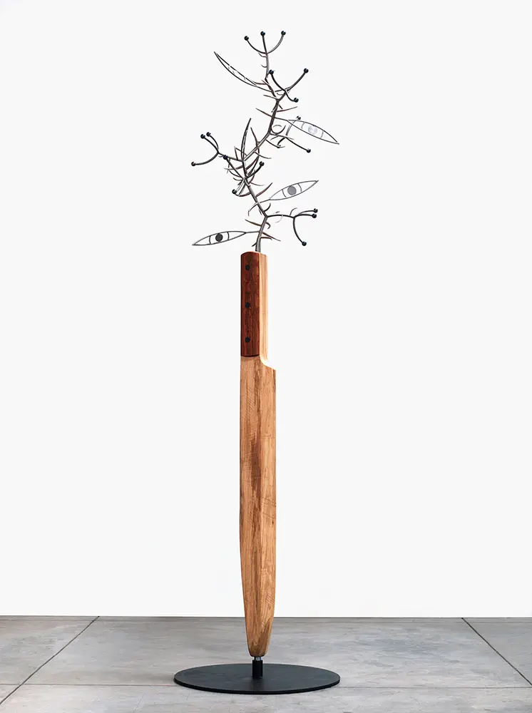 James Surls, "Cutting through the Thorn Tree," 2013, at Passage Arts, Dallas
