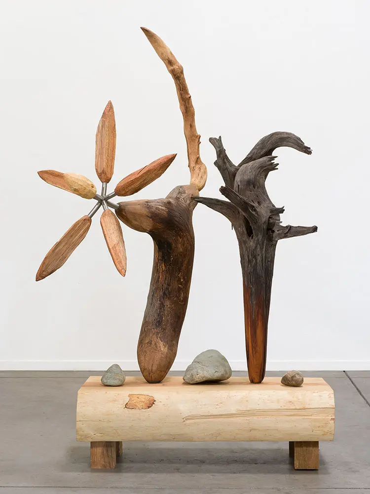 James Surls, "Reaching from the Block," 2025, at Passage Arts, Dallas