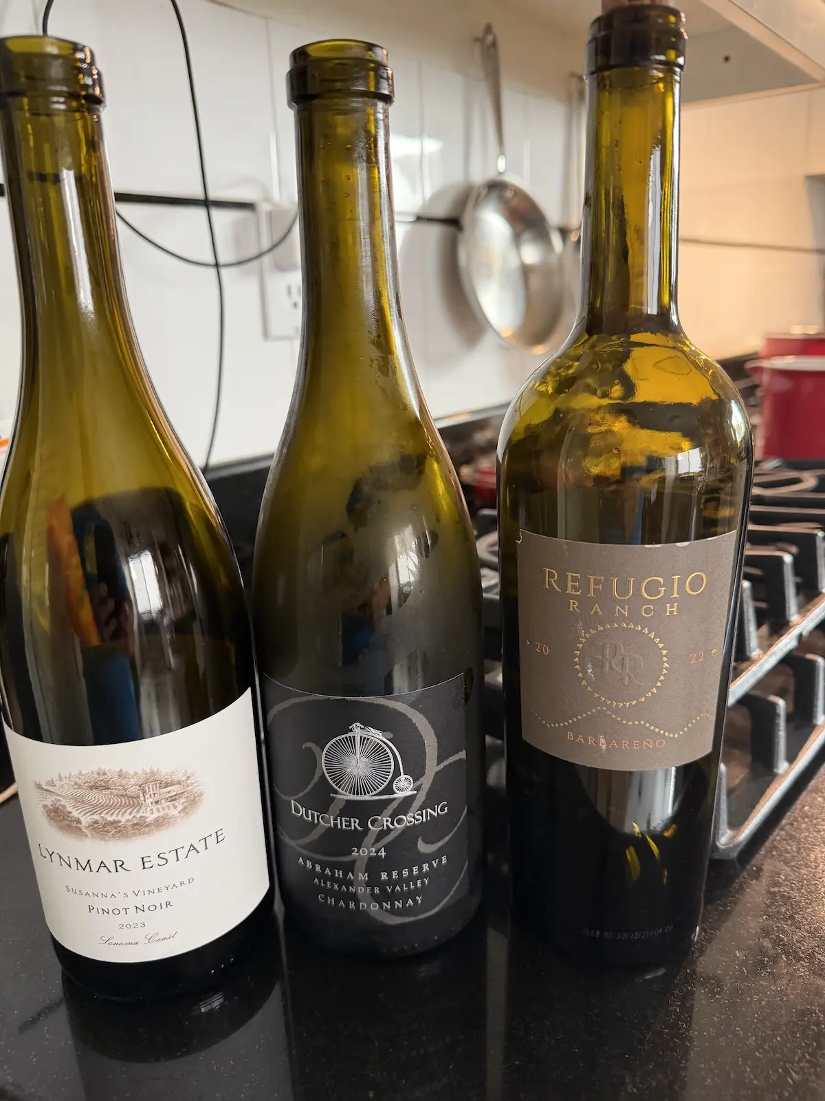 A great lineup of wines, including the 2022 Refugio Ranch Barbareño. (Brockhaus Images)