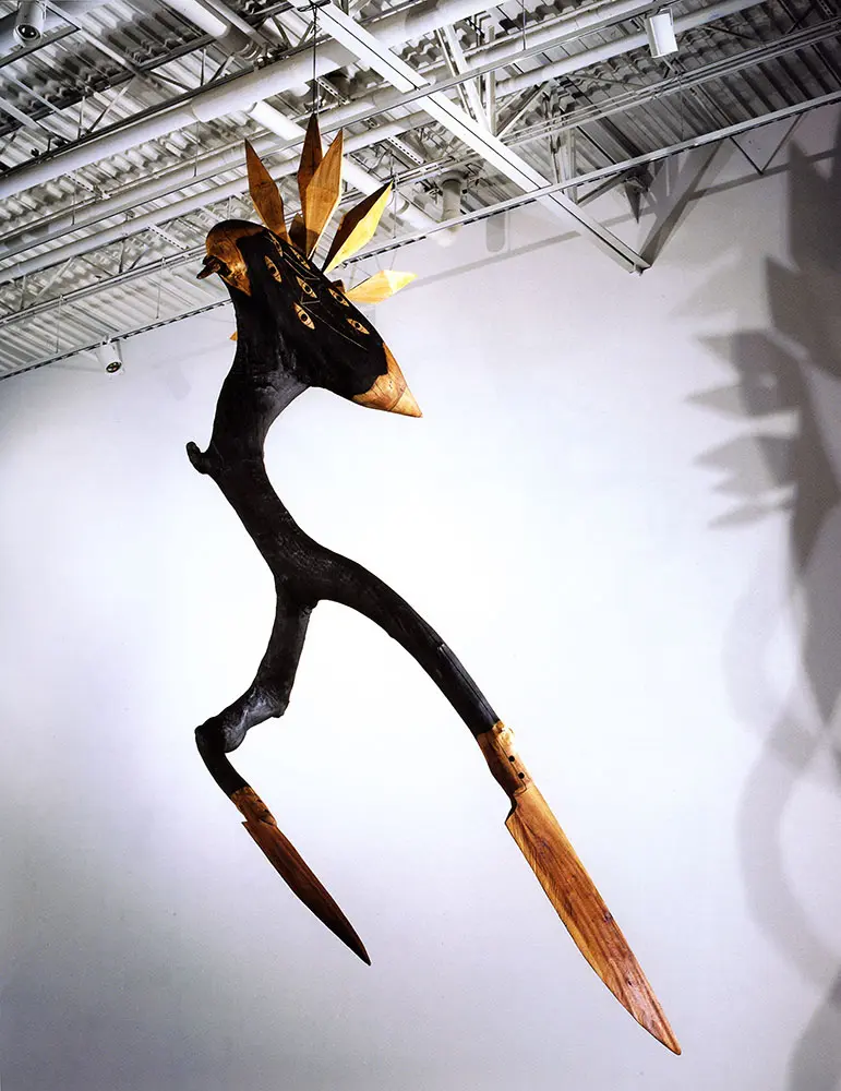 James Surls, "Walking with Diamonds," 1995, at Passage Arts, Dallas