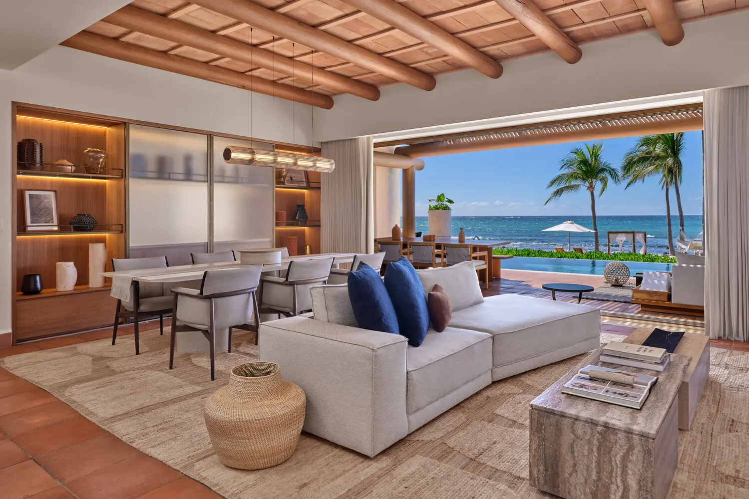 A villa living room at St. Regis Punta Mita (Photo by The St. Regis Punta Mita)