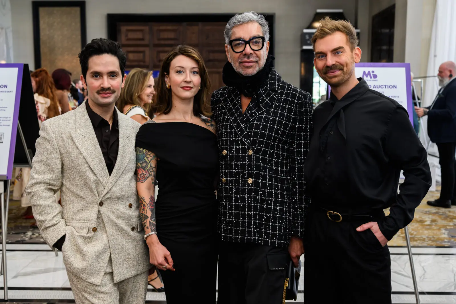 Tarek El-Bjeirmi, Audrey Calhoun, Ceron, Taylor Hudgins  at PaperCity Philanthropy in Fashion Best Dressed 2026 (Photo by Michelle Watson, CatchlightGroup.com) 