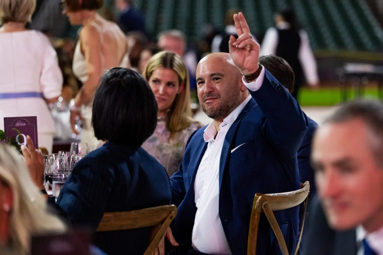 Paul Vega helping raise funds for the Astros Foundation at the Hall of Fame Wine Dinner (Photo courtesy of Houston Astros)  (Photo by  Houston Astros)