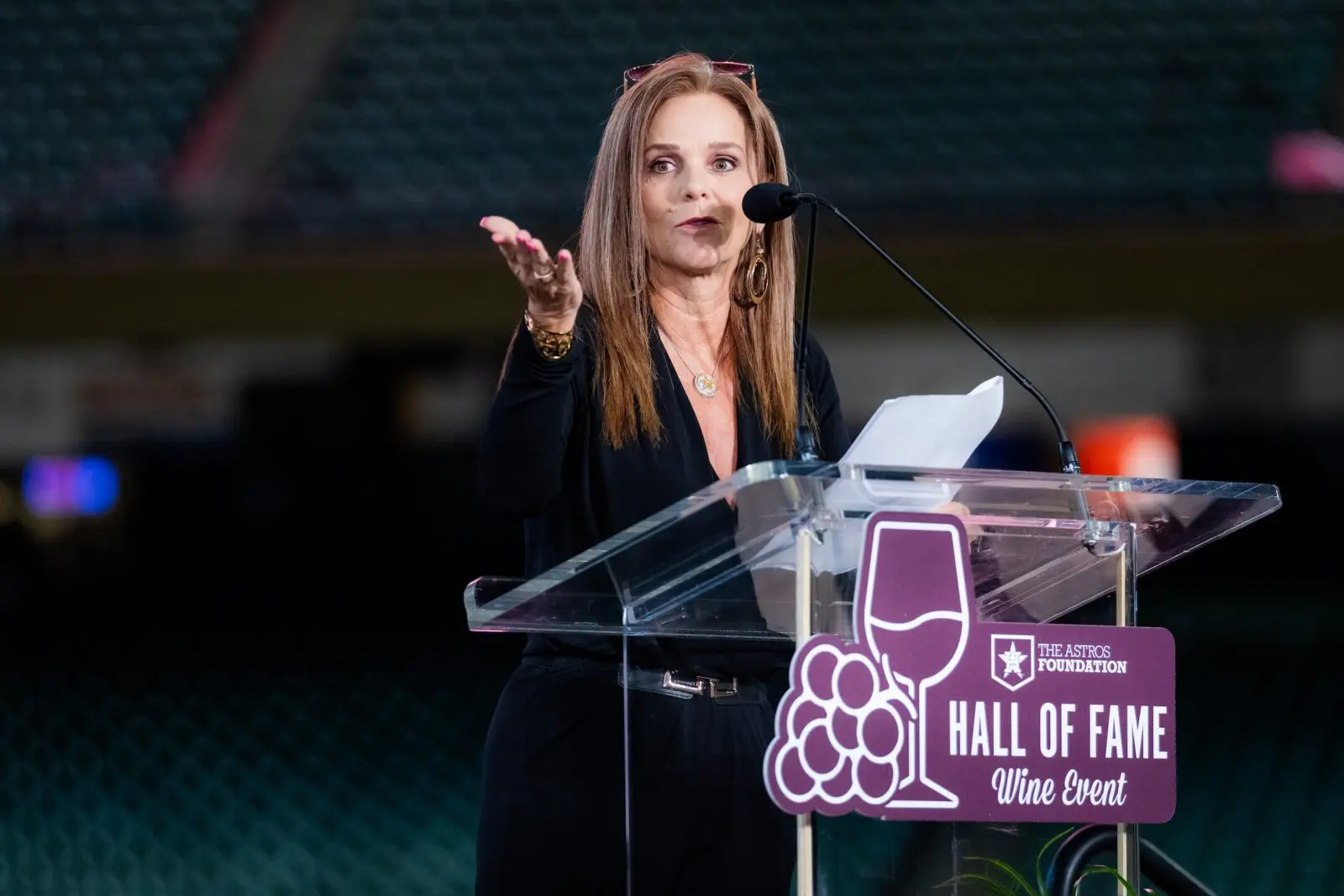 Relevent Worldwide's Patti Smith at the Houston Astros Hall of Fame Wine Dinner (Photo courtesy of Houston Astros) (Photo by  Houston Astros)