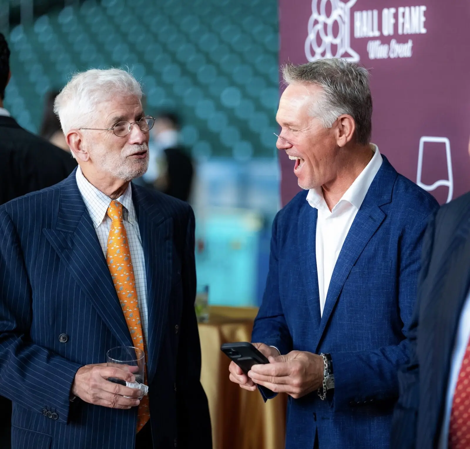 Houston Astros team physician Dr. Jim Muntz, Craig Biggio at the Hall of Fame Wine Dinner  (Photo courtesy of Houston Astros) (Photo by  Houston Astros)