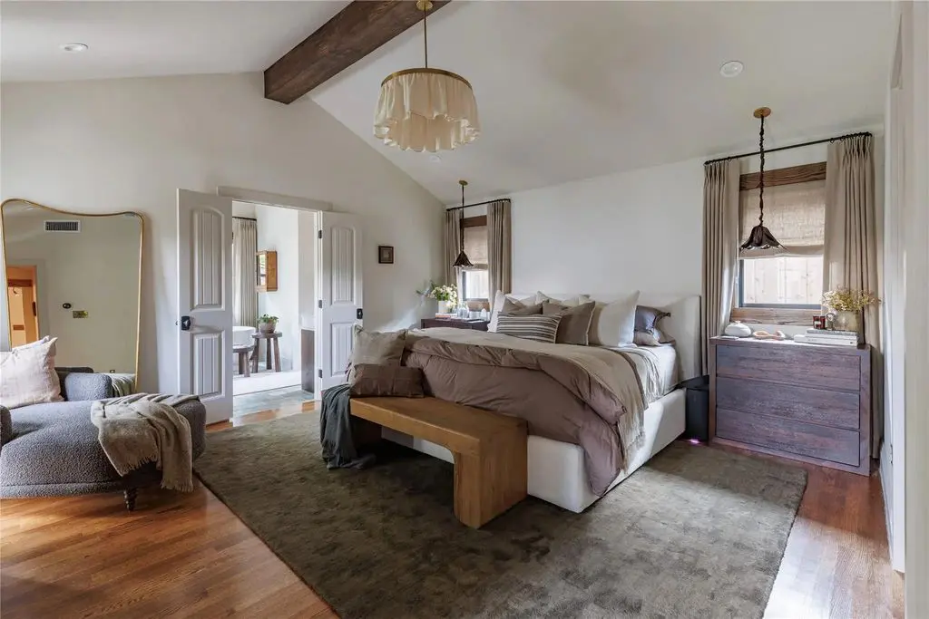6861 E Mockingbird Lane was reimagined by Dallas-Fort Worth’s Ruoti Design with a goal of pairing an old-world feel with pieces collected from around the world.