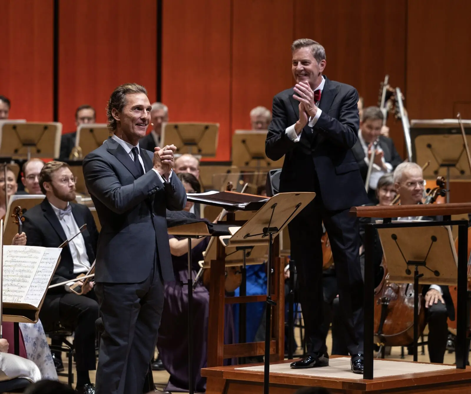 Matthew McConaughey joins the Houston Symphony Opening Night concert conducted by Steven Reineke with narration of  Aaron Copland’s iconic 'Lincoln Portrait.' (Photo by Melissa Taylor)