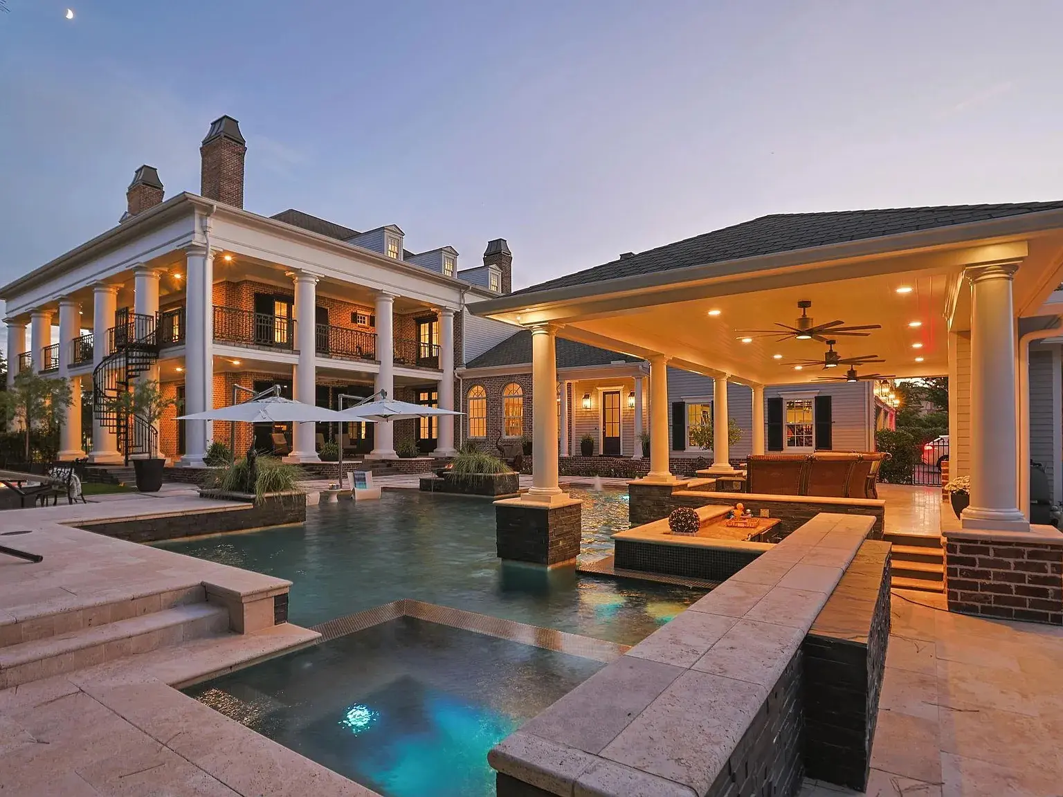 2 georgian backyard