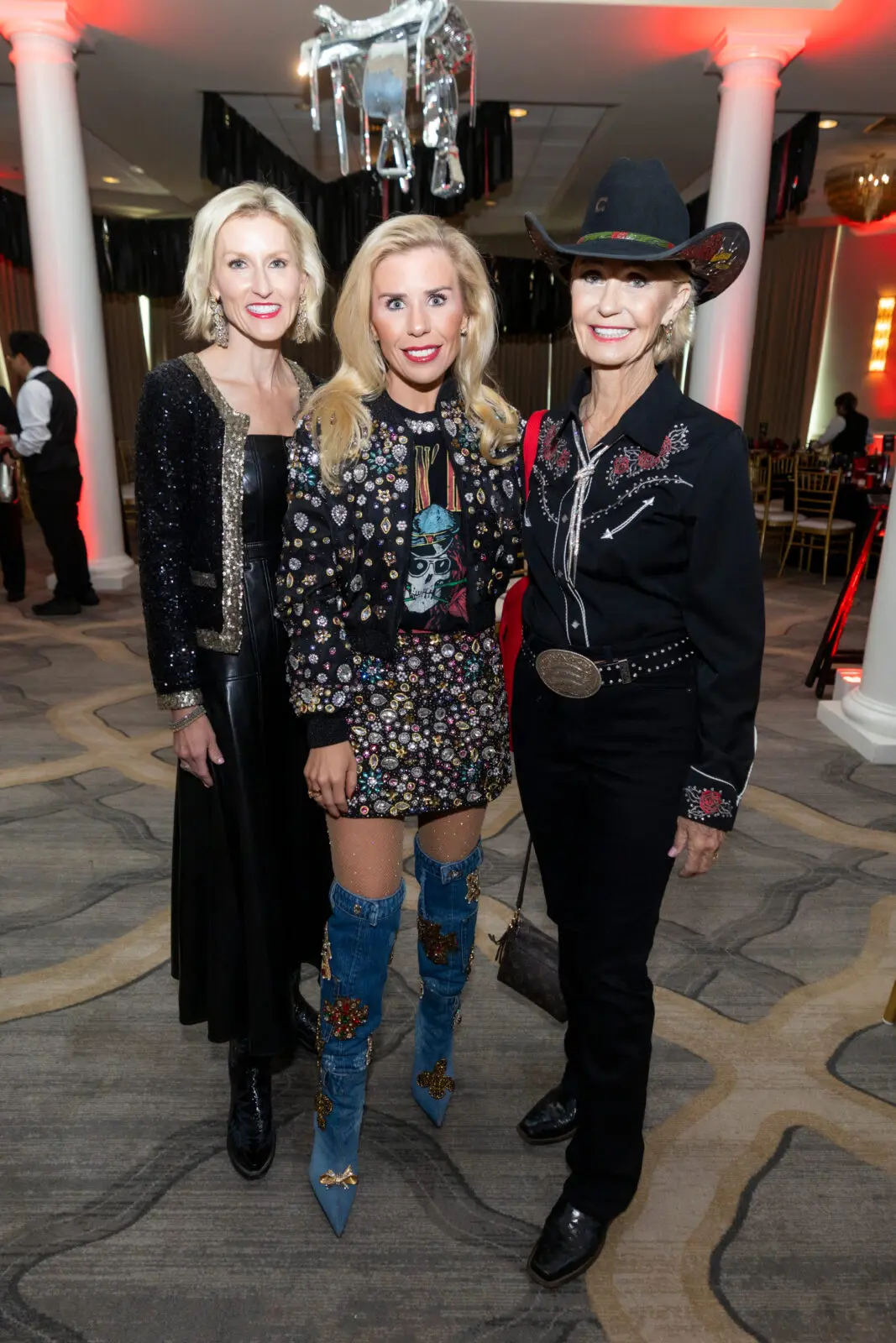 Councilwoman Macy Hill, Co-Chair Sainty Nelsen, and Cowgirl Museum Board Member Pam Minick (Photo by Sharon Ellman, Ellman Photography)