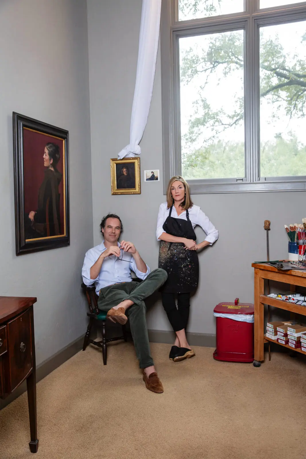 David Larned and Sarah Lamb at home in Houston (Photo by Jenny Antill Clifton)