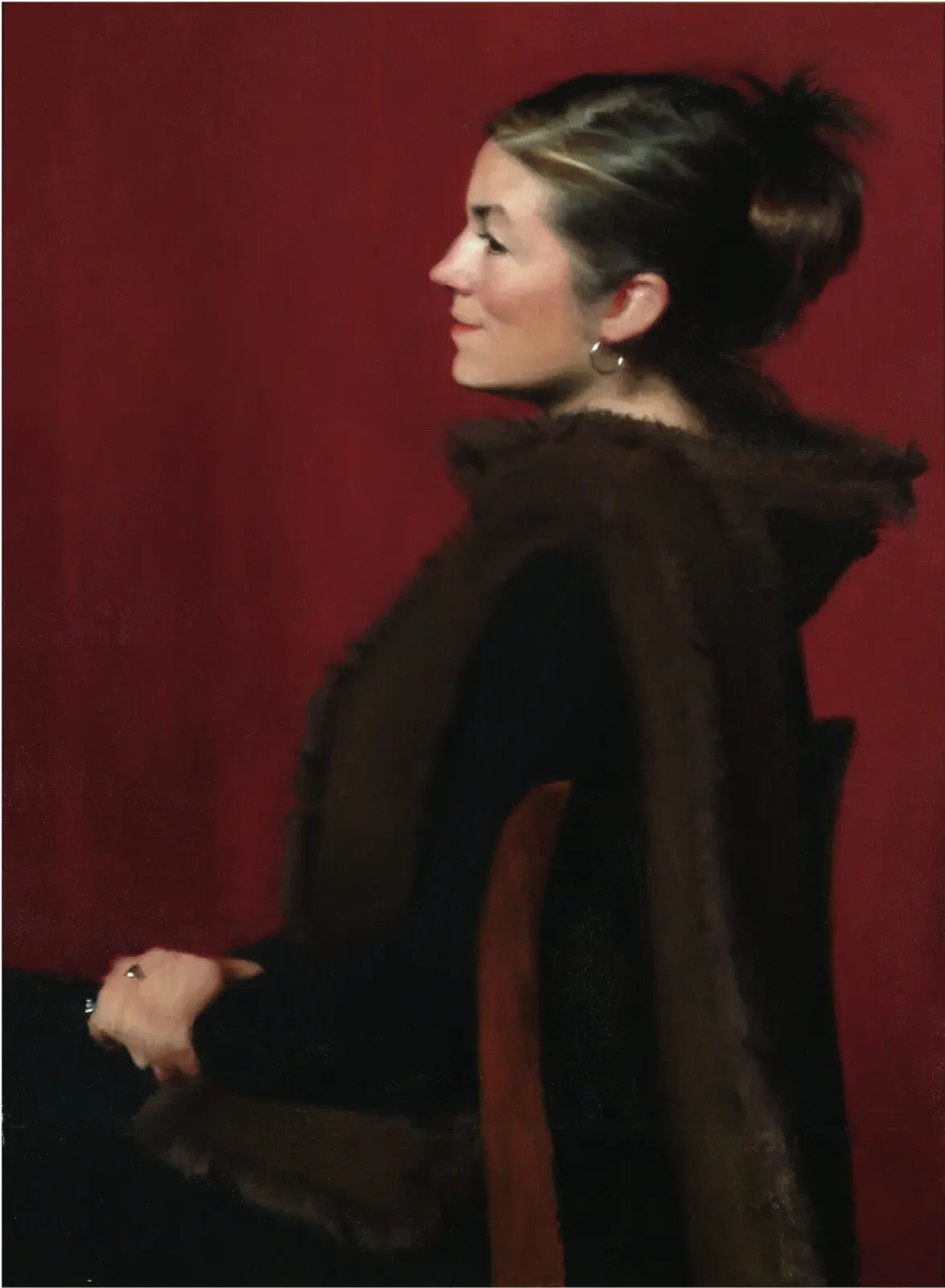 David Larned, "Sarah," 2005. This portrait was completed right after the artist couple married.