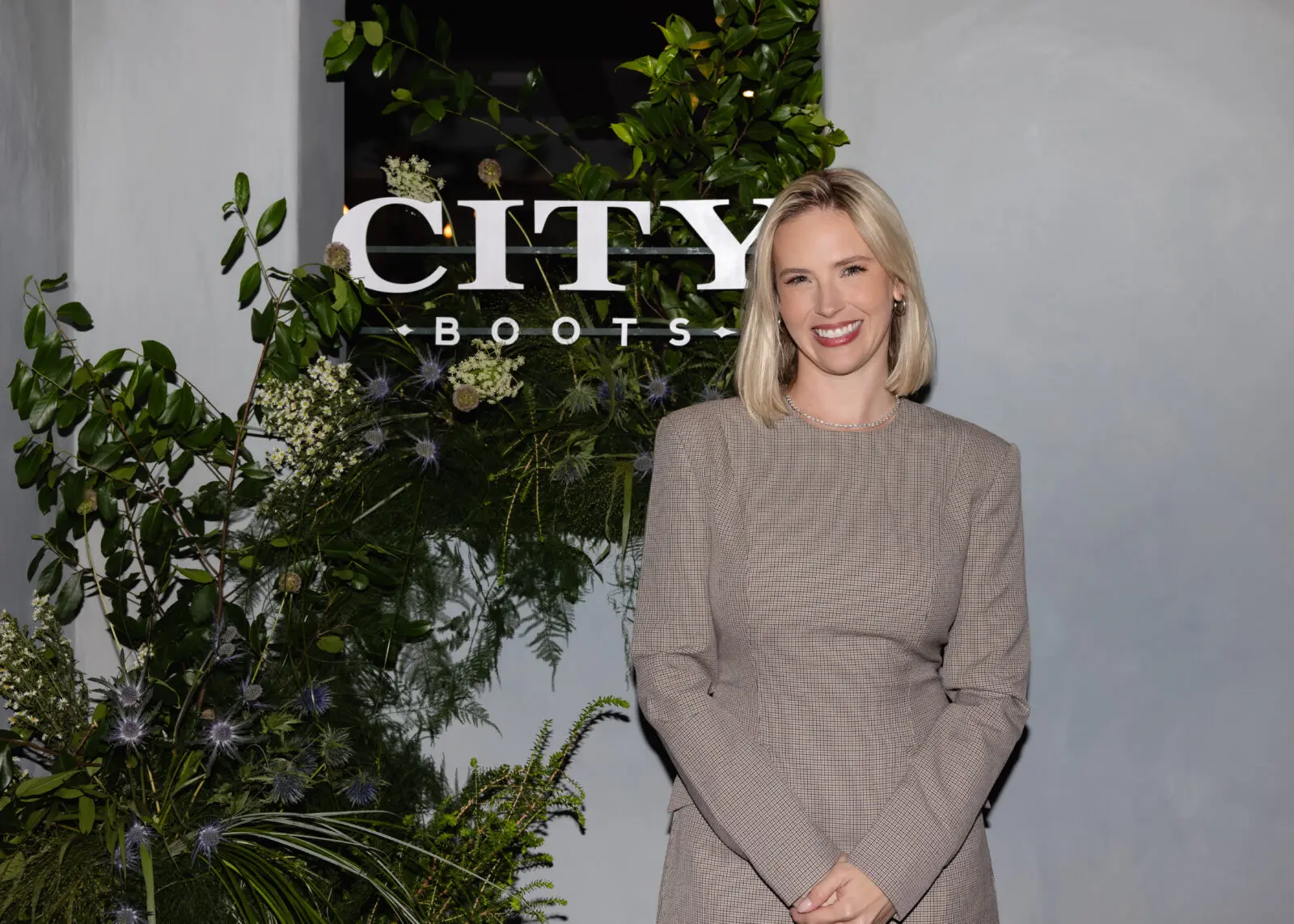 City Boots founder Lizzy Bentley is all in at the Hotel Granduca preview. (Photo by Kaitlin Saragusa)
