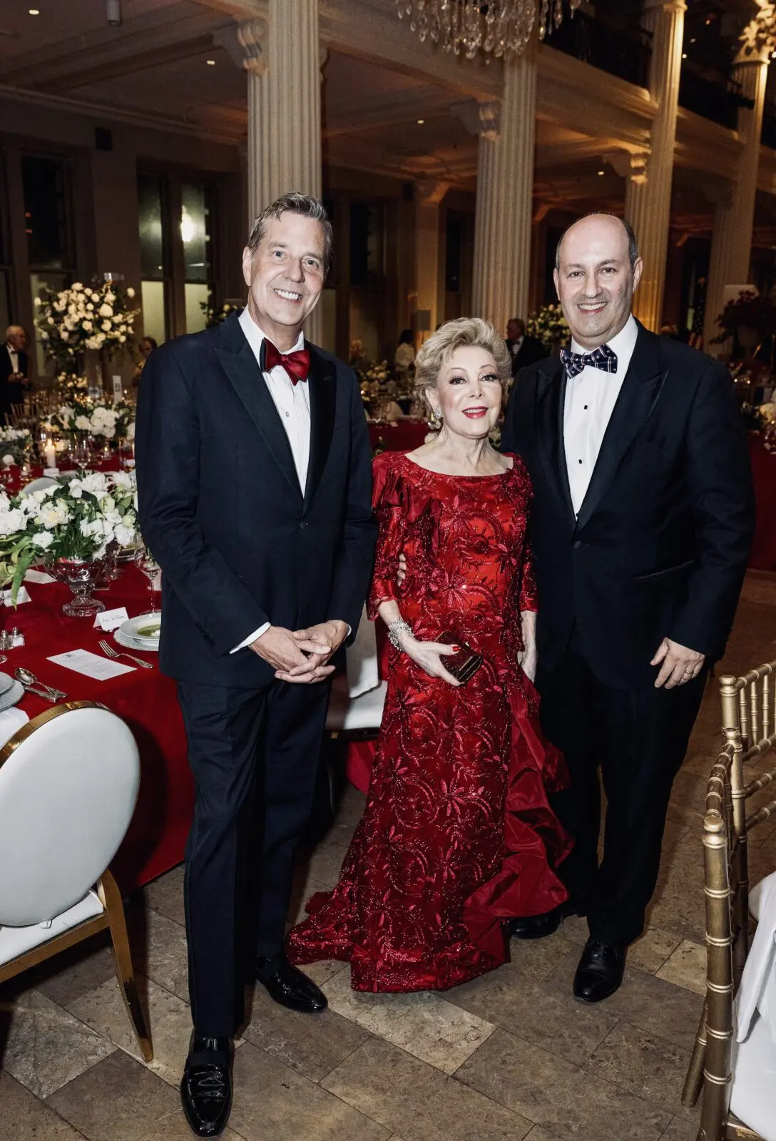 Steven Reineke, Margaret Alkek Williams, Gary Ginstling at the Houston Symphony  opening night celebrations (Photo by Jacob Power)