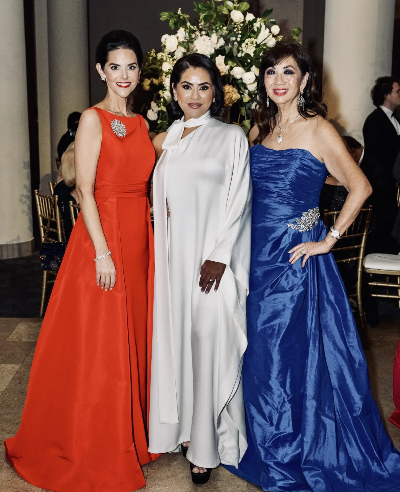 Anne Ayre, Elia Gabbanelli, Dr. Alice Mao Brams at the Houston Symphony opening night celebrations (Photo by Jacob Power)