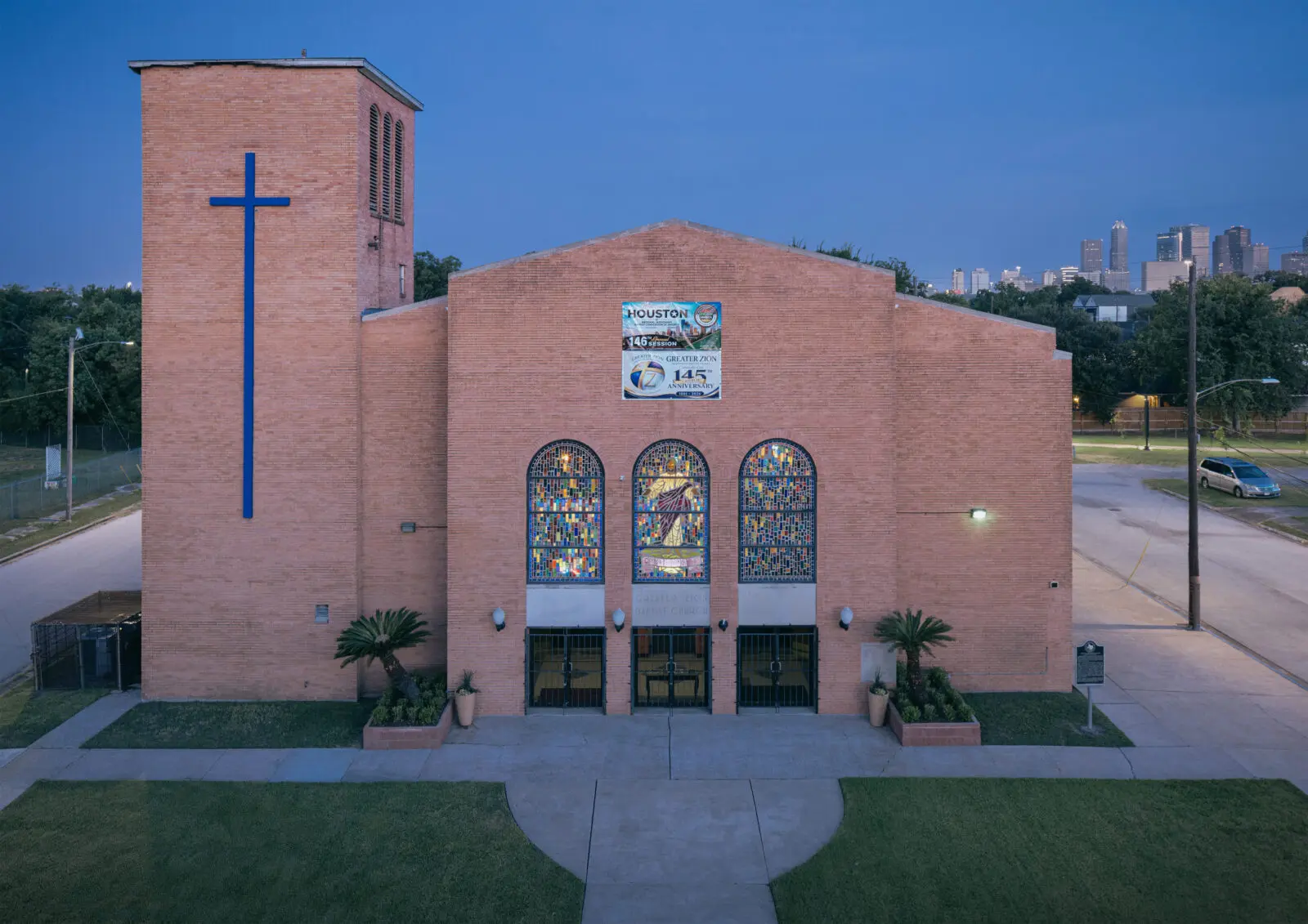 PAC Public commissioned Cuban artist/Houston transplant Reynier Leyva Novo's site-specific "Blue Bones" in the heart of the Third Ward. (Photo by Francisco Ramos)