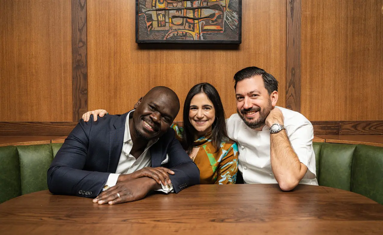 Cherif Mbodji, Victoria Bludorn and Aaron Bludorn have set the opening date for the new Bar Bludorn in The Woodlands. (Photo courtesy of Duc Hoang)