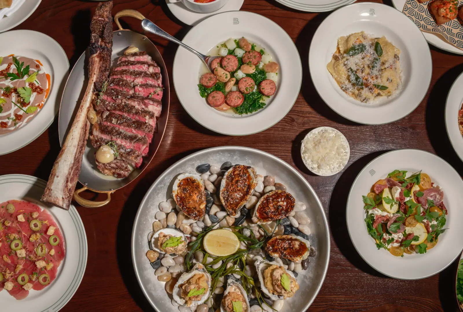 Several of the dishes available at The Woodlands' new Bar Bludorn, including oysters and steak, are sure to make an impression. (Photo by Caroline Fontenot)