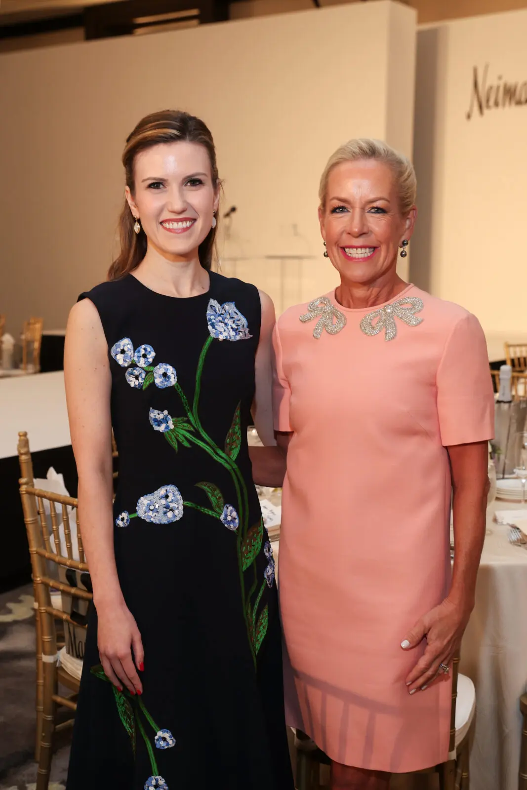 Heather Almond, luncheon chair Rosemary Schatzman at the record breaking PaperCity Philanthropy in Fashion Best Dressed Luncheon & Neiman Marcus fashion presentation benefiting March of Dimes. (Photo by Priscilla Dickson)