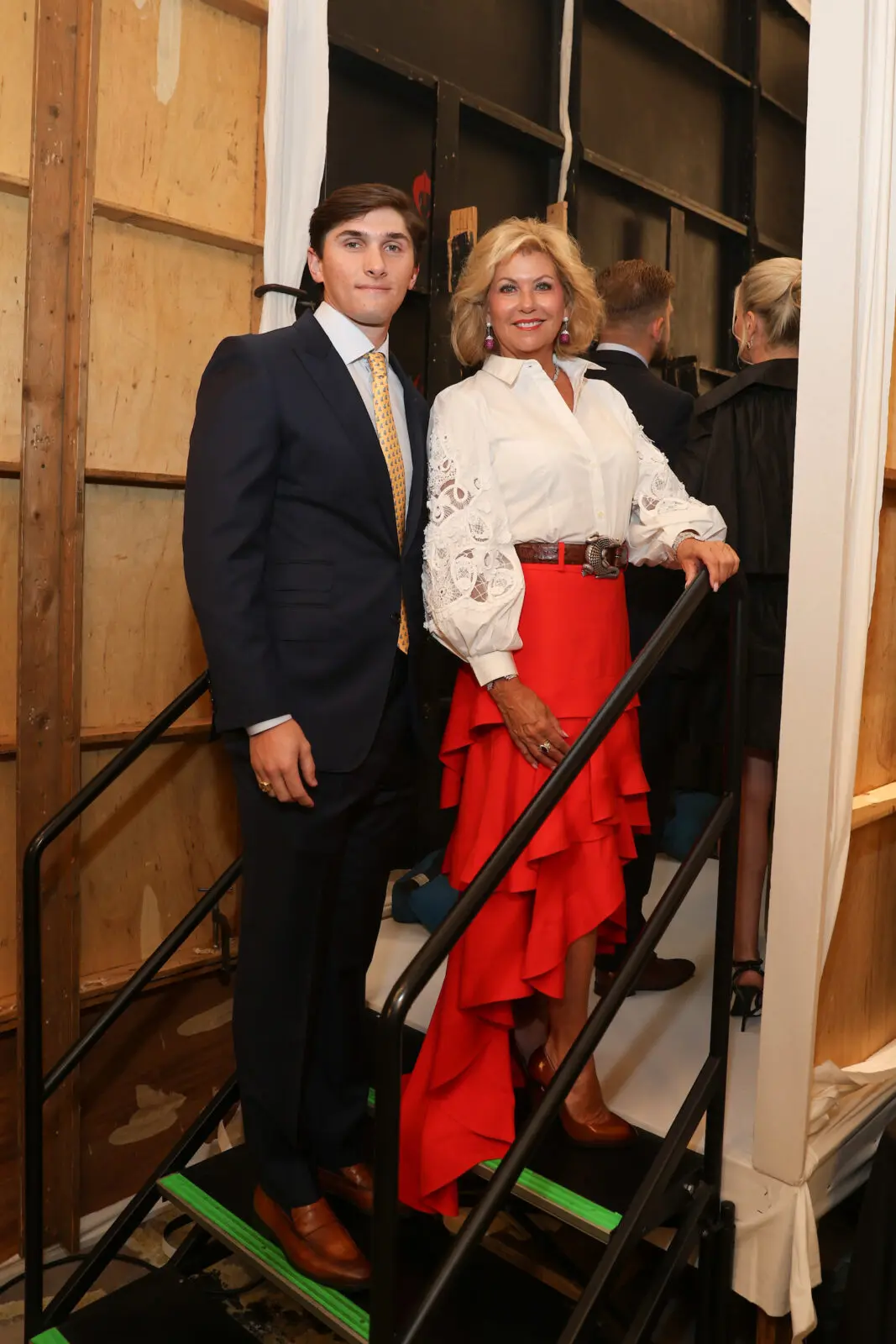 Honoree Susan Plank and her son, Jared, behind the scenes at the Best Dressed luncheon (Photo by Priscilla Dickson)