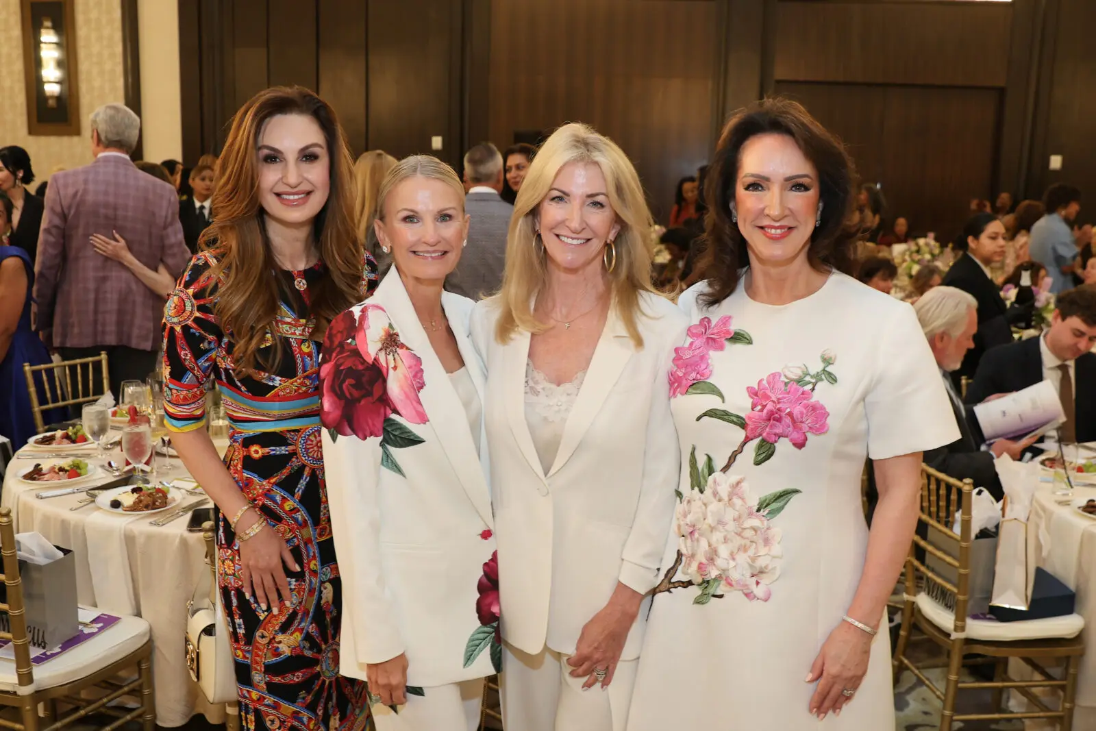 Brigitte Kalai, Cindy Bendy, Kim Moody, Alicia Smith at the PaperCity Philanthropy in Fashion Best Dressed luncheon (Photo by Priscilla Dickson)