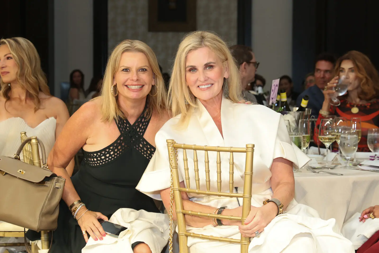 Valerie Dieterich, Jennifer Allison at the PaperCity Philanthropy in Fashion Best Dressed luncheon (Photo by Priscilla Dickson)