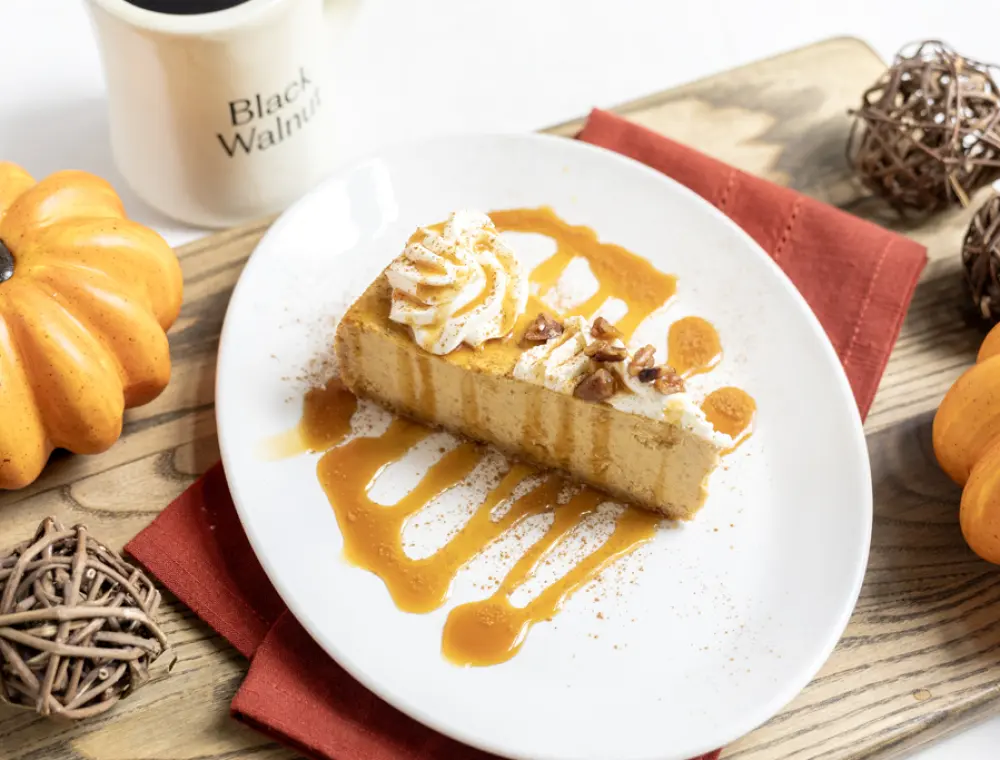 The Pumpkin Cheesecake at Black Walnut is sure to put you in the Fall mood. (Photo courtesy of Black Walnut)