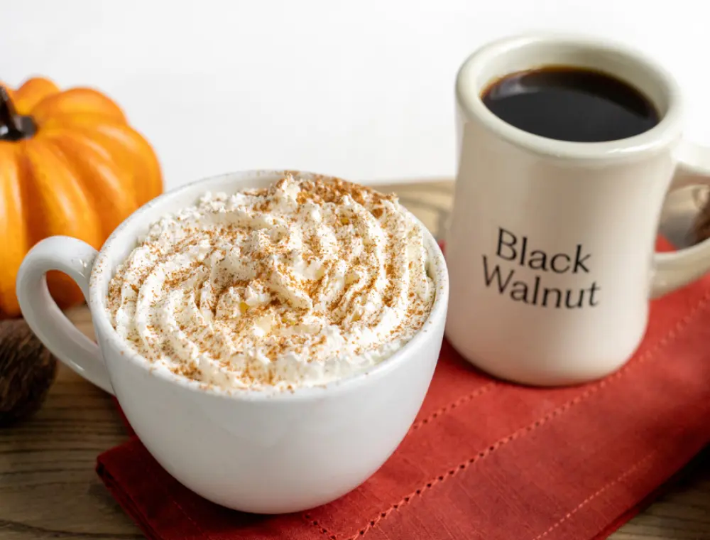 The Pumpkin Spice Latte and Pumpkin Mocha Coffee at Black Walnut offer a hug in a mug this season. (Photo courtesy of Black Walnut)