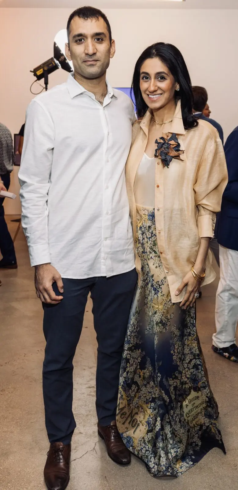 Raza & Hameem Wani at Blaffer Art Museum Cocktails in the Courtyard (Photo by Jenny Antill Clifton)