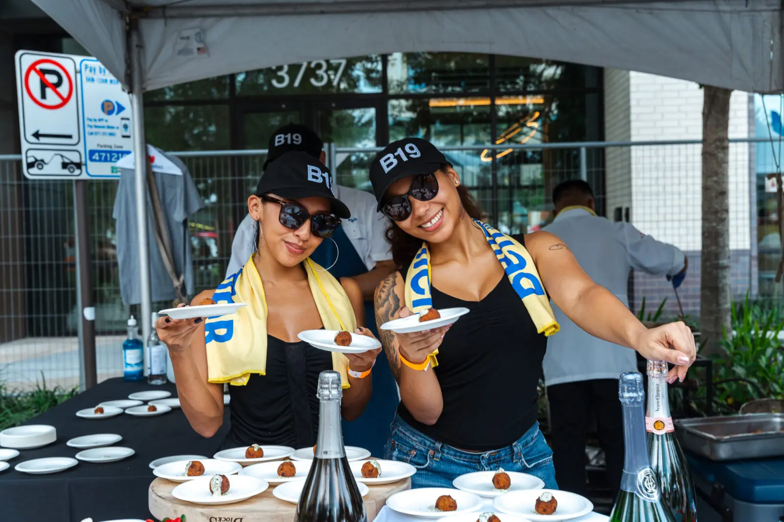 It's always hot at Brasserie 19 including in this booth at Chefs for Farmers. (Photo courtesy Hasan Yousef)