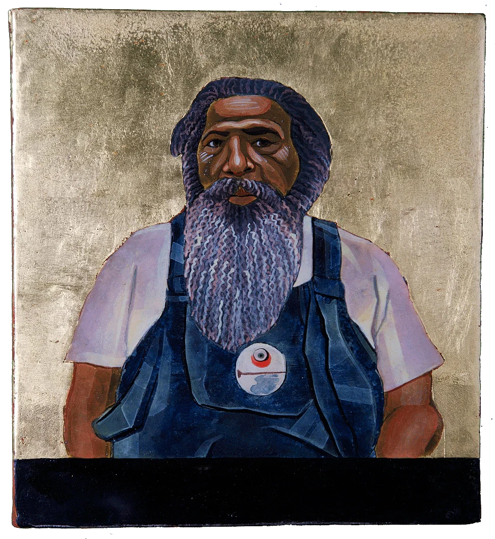 Nestor Topchy, "Bert Long Jr." at Untitled Art, Houston. Houston's own icon artist Nestor Topchy will paint sitters' likeness during the fair in a special activation presented by his dealer John Pazda Hiram Butler.  