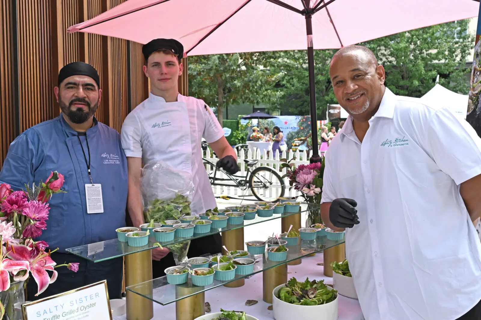 Chef Luis Machuca of Liberty Kitchen showcasing Grilled Oysters at Houston Chefs for Farmers (Photo courtesy of Jack Opatrny)