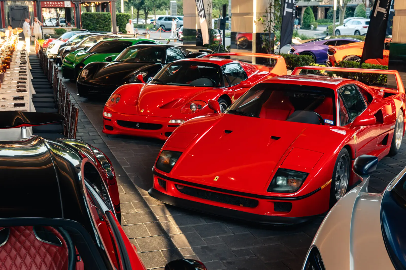 Some $40 million worth of exotic cars on display with their owners at the Collectors Dinner.
