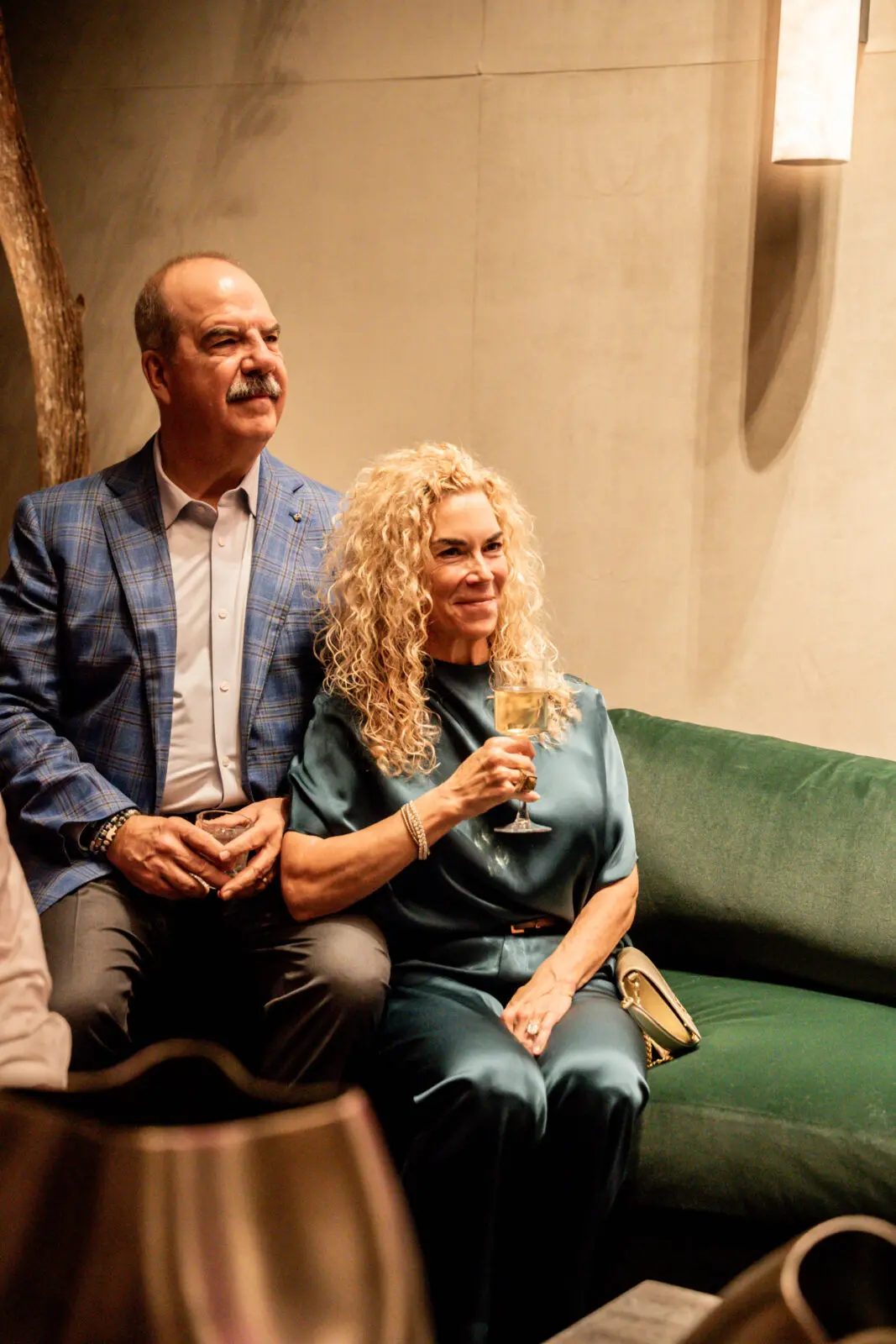Matthew and Jessica Upchurch were among the guests at Chad Ellard's house warming.  (Photo by  Meraf Berhanu)