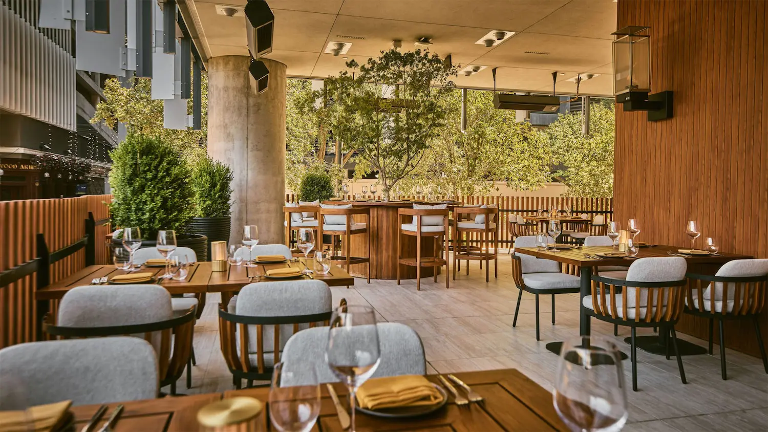 Docent Steak will feature a beautiful wraparound patio. (Photo by Harwood Hospitality)