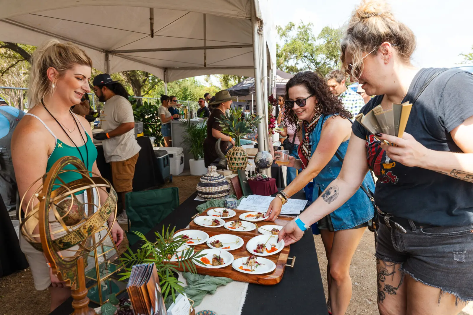 Taste treats from various restaurants help fuel participants at Houston Chefs for Farmers (Photo by Hasan Yousaf)