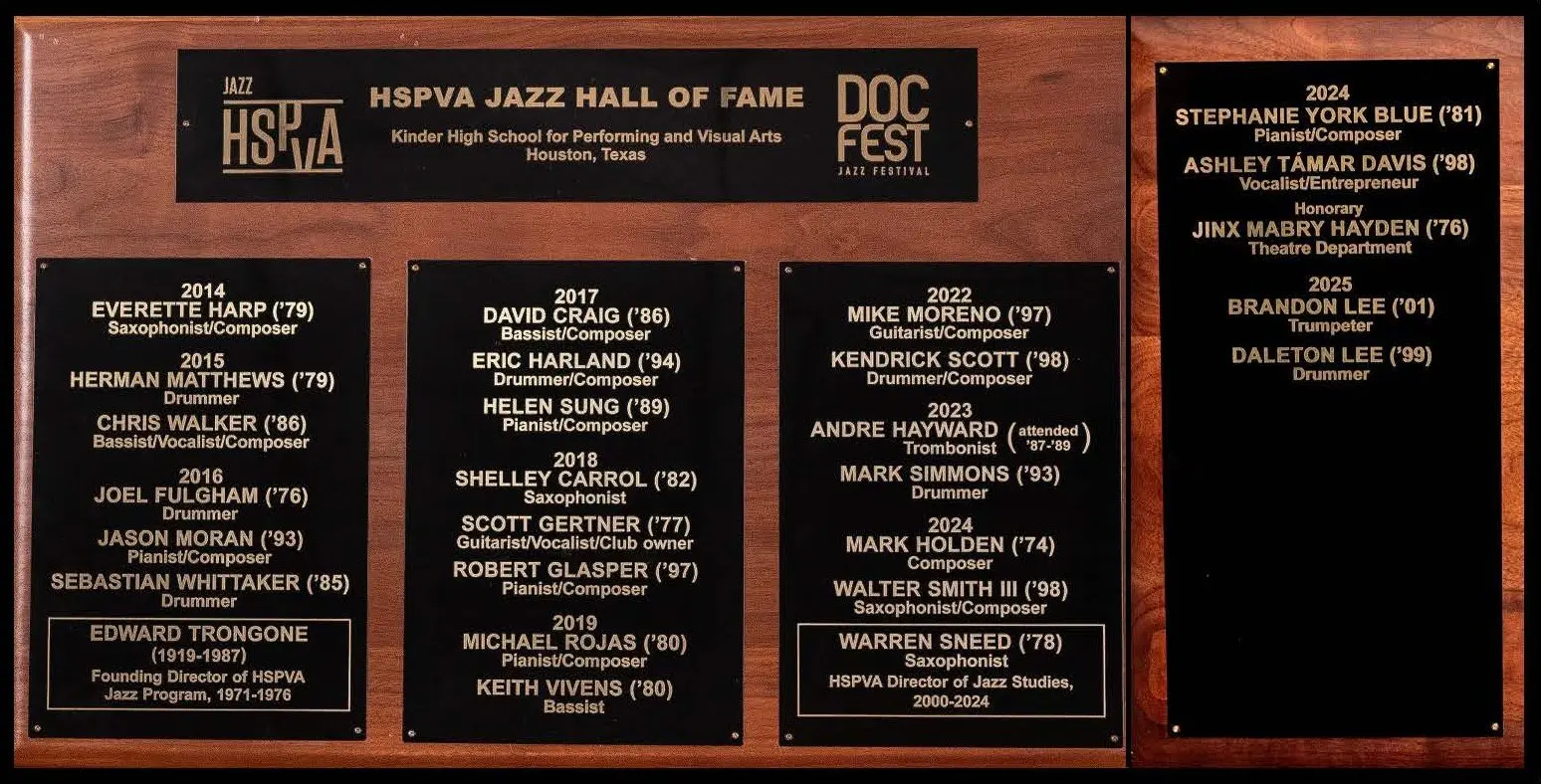 During the concert, Dave and Hardy will be inducted into the HSPVA Jazz Hall of Fame. 