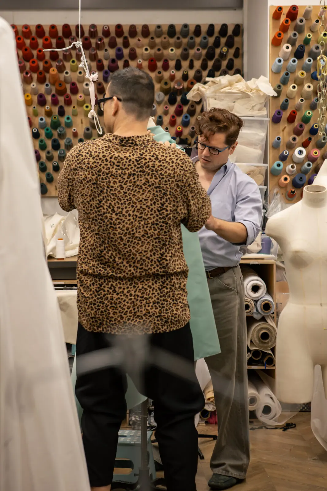 Designers David Peck and Rubin Singer at work.